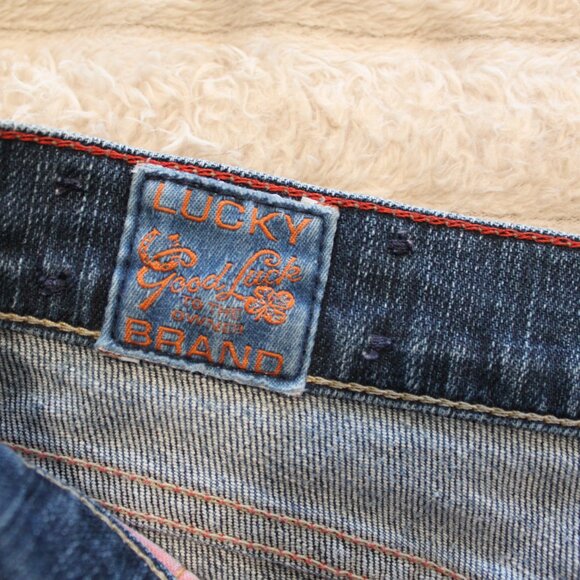 Lucky Brand Dunagarees Sundown Skinny Cuffed Crop Jeans Sz 8/29 - Picture 7 of 12